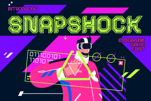 Snapshock – Cyberpunk Game Font