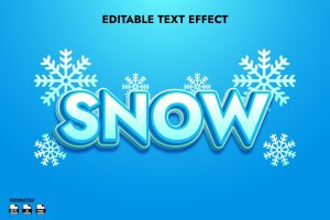 Snow editable text effect