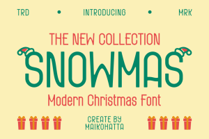 Snowmas – Modern Christmas Font