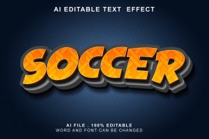 Soccer 3d Text Effect