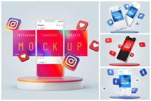 Social Media Banners Mockup Set