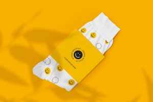 Socks with Label Mockup