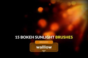 Soft sunlight with bokeh flares photoshop brushes