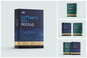 Software Box Mockup Set
