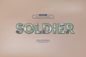 Soldier Illustrator Text Effect
