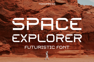 SPACE EXPLORER – futuristic font