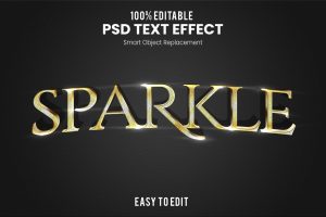 Sparkle – Elegant 3D PSD Text Effect