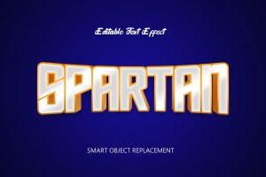 spartan 3d text effect