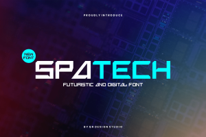 Spatech – Futuristic & Digital Font
