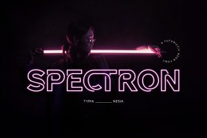 Spectron – Techno Scifi Neon Outline Sans