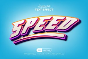 Speed 3d Text Effect Style
