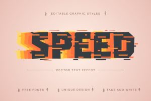 Speed – Editable Text Effect, Font Style