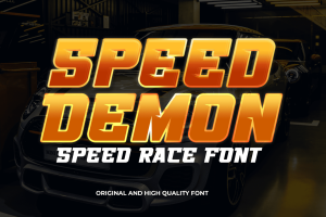 Speed Demon – The Car acing Font