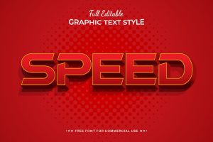 Speed Editable Text Effect, Font Style