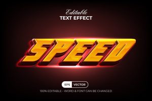 Speed Text Effect 3D Style