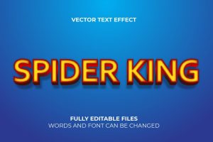 Spider King 3d Text Effect