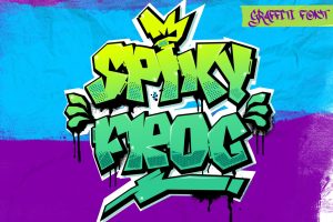 Spiky Frog – Sharp Graffiti Font