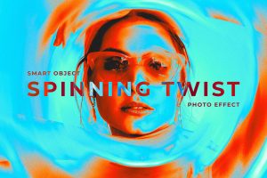 Spinning Blur Image Effect Mockup
