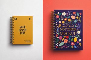 Spiral Bound Notebook Mockup Front Cover