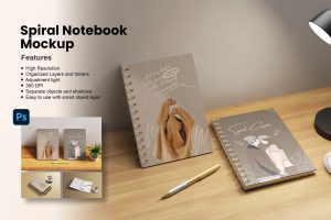 Spiral Notebook Mockup