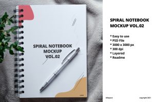 Spiral Notebook Mockup Vol.02