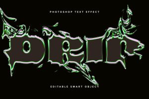 Splash Metallic PSD Text Effect