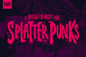 Splatterpunks – A Halloween Brush Font
