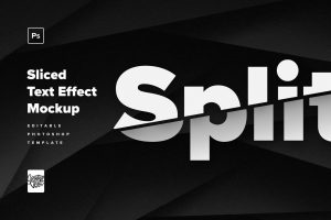 Split – Sliced Text Effect Mockup