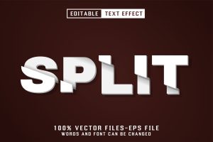 Split Editable Text Effect