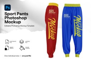 Sport pants mockup