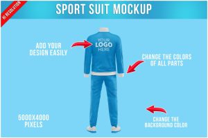Sport suit mockup – Back View