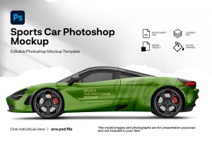Sports car mockup