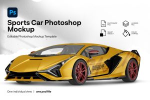 Sports car mockup