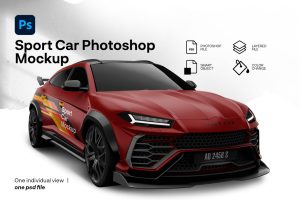 Sports car mockup