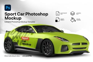 Sports car mockup