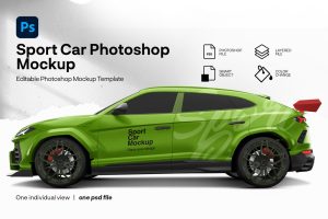 Sports car mockup
