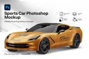 Sports car mockup