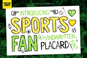 Sports Fan – A Handwritten Placard Font