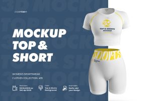 Sports Top and Shorts Mockup