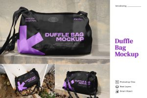 Sporty Duffle Bag Mockup