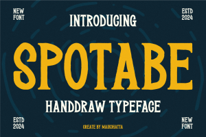 Spotabe – Handdraw Typeface