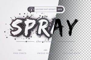 Spray – Editable Text Effect, Font Style