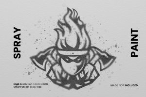 Spray paint logo effect