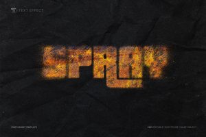 Spray Paint Text Effect
