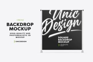 Square Backdrop Mockup