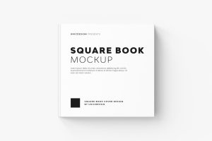 Square Book Mockup