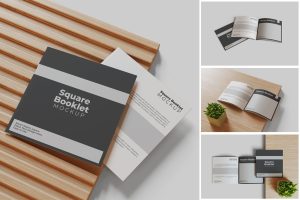 Square Booklet Mockup
