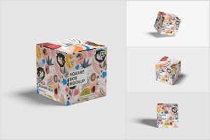 Square Box Mockup