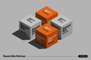 Square Box Mockup