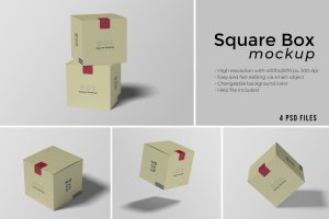 Square Box Mockup